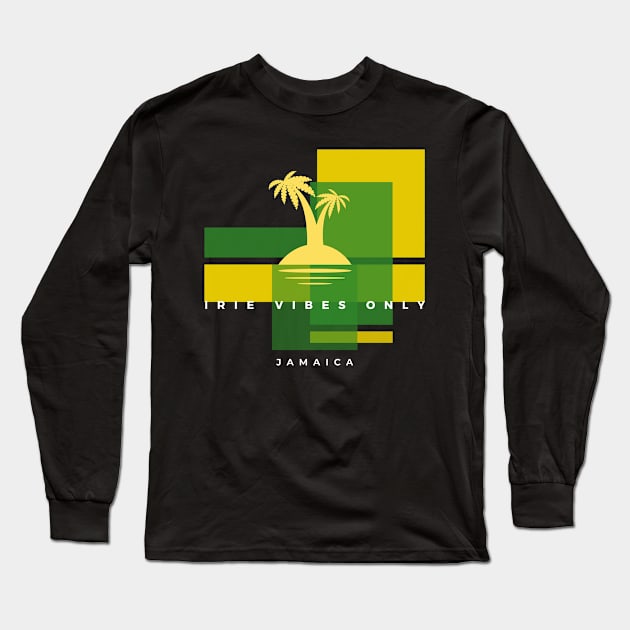 Irie Vibes Only Jamaica Long Sleeve T-Shirt by PurePrintTeeShop